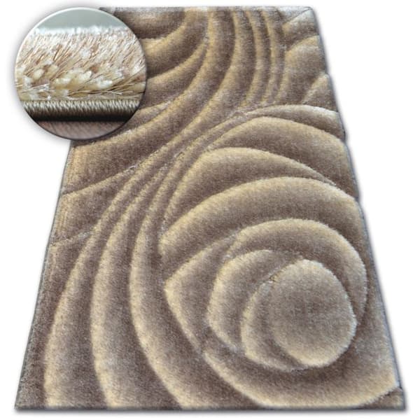 Matto Shaggy SPACE 3D B217 vaaleanruskea, 80x150 cm