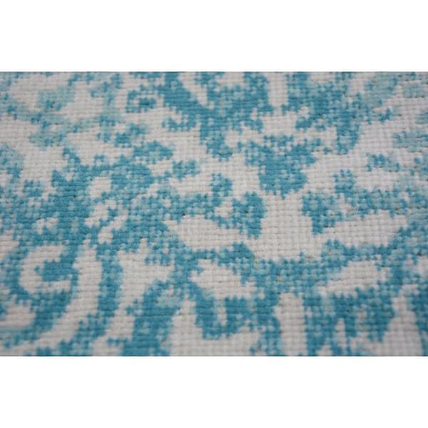 Matta VINTAGE 22208/054 turkos / grädde classic rosette, 140x200 cm