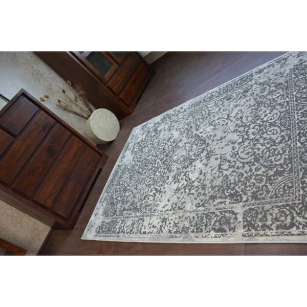 Matta VINTAGE 22208/356 grå classic rosette, 140x200 cm
