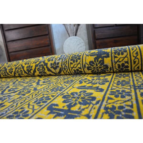 Matto Vintage Kukat 22209/025 keltainen, 200x290 cm