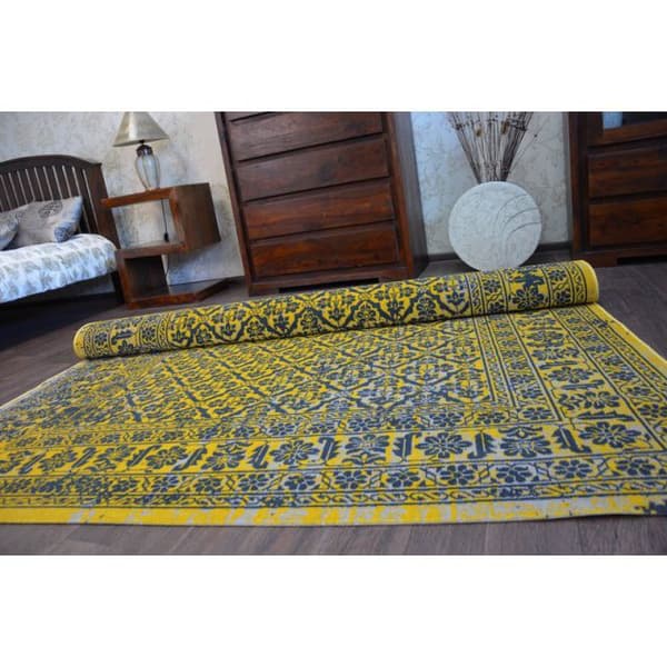 Matto Vintage Kukat 22209/025 keltainen, 200x290 cm