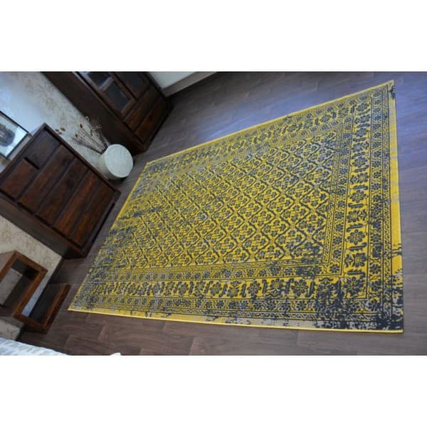 Matto Vintage Kukat 22209/025 keltainen, 200x290 cm