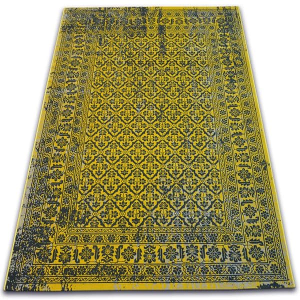 Matto Vintage Kukat 22209/025 keltainen, 200x290 cm