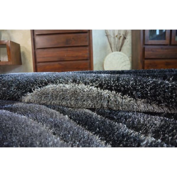 Matto Shaggy SPACE 3D B222 tummanharmaa, 80x150 cm