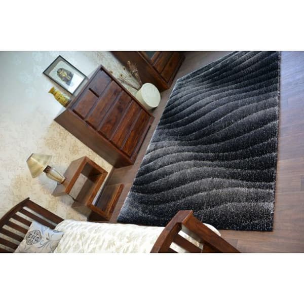 Matto Shaggy SPACE 3D B222 tummanharmaa, 80x150 cm