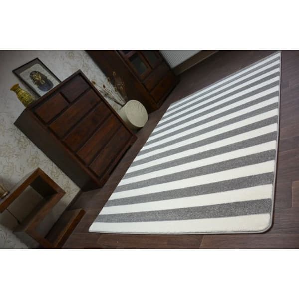 Matta SKETCH - F758 grå/vit - Striped, 120x170 cm