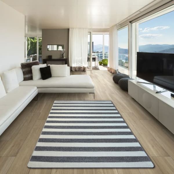 Matta SKETCH - F758 grå/vit - Striped, 120x170 cm