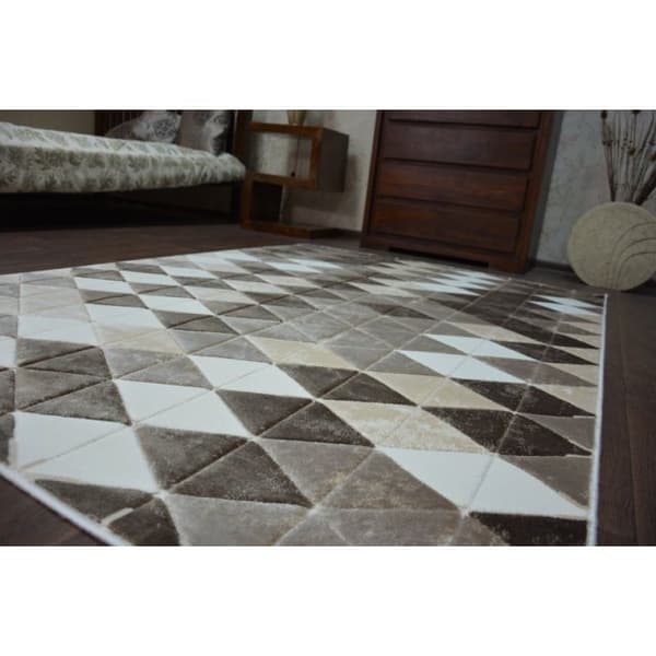 Matta ACRYLIC YAZZ 7660 D.Beige/Brun, 133x190 cm