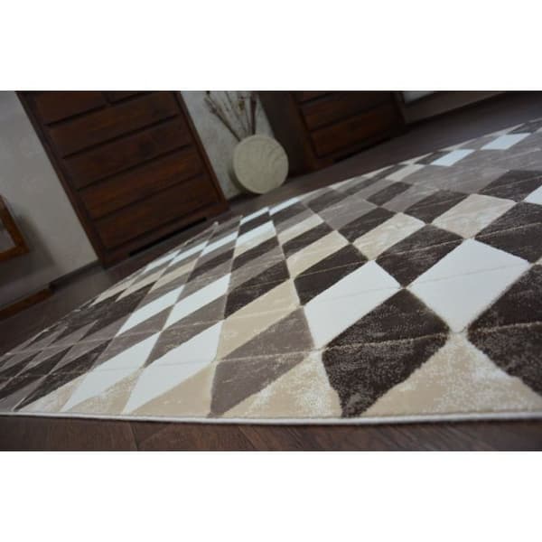 Matta ACRYLIC YAZZ 7660 D.Beige/Brun, 133x190 cm