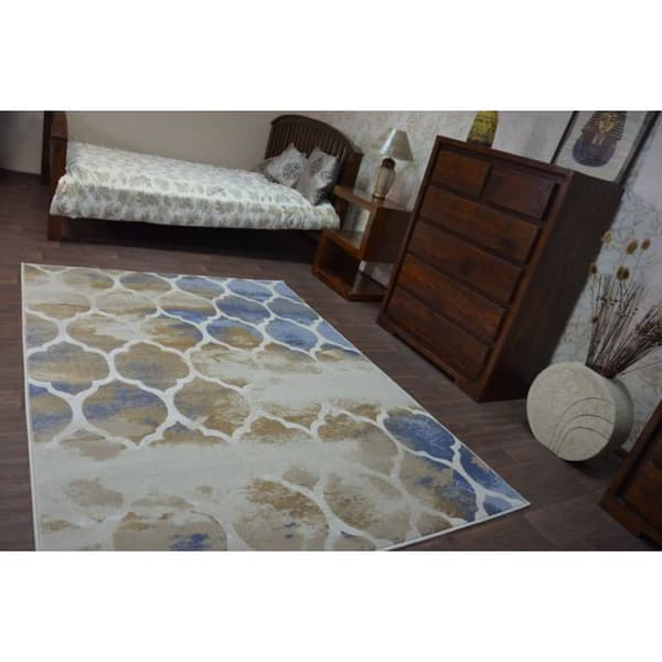 Matto DROP JASMINE 761 beige sininen, 160x220 cm