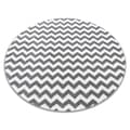 Miniatyrbild 1 av 5: Matta SKETCH cirkel - F561 grå/vit - Zigzag, cirkel 100 cm