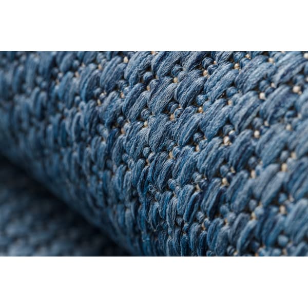 Matta FLAT 48663/330 SISAL - blå PLAIN , 160x230 cm