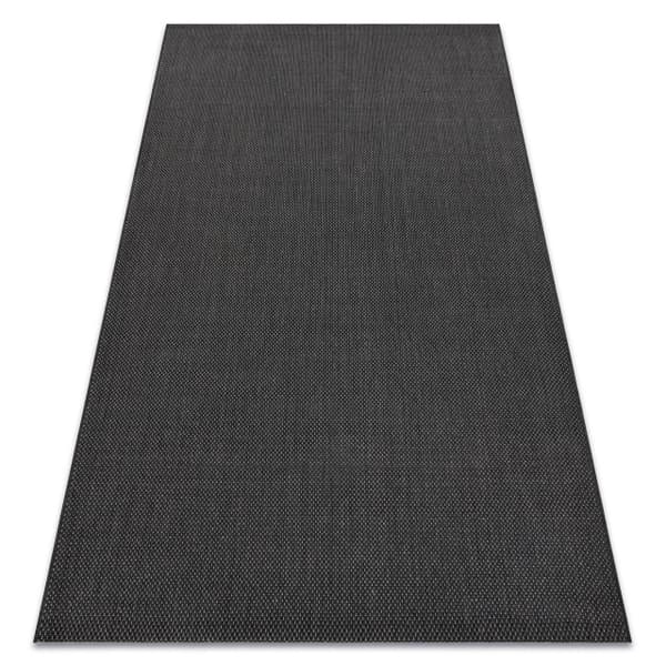 Sisaltæppe SISAL FLAT 48663/090 sort GLAT, 200x290 cm