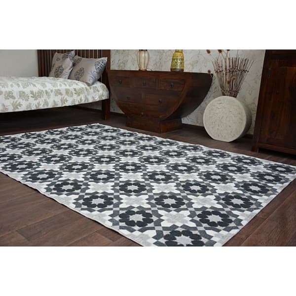 Matta LISBOA 27206/356 Flowers Grey, 80x150 cm