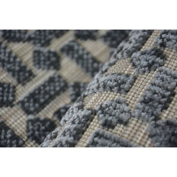 Matta LISBOA 27208/356 Structural Black Grey, 80x150 cm