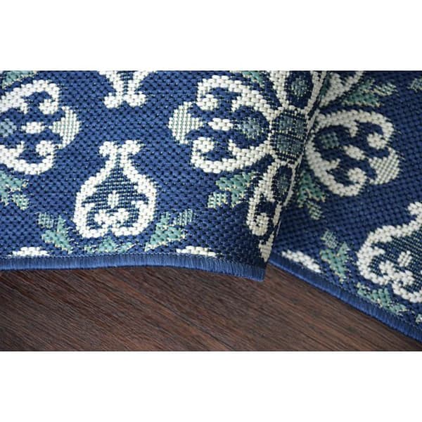 Matta COLOR 19246/699 SISAL Flowers Blå, 160x230 cm