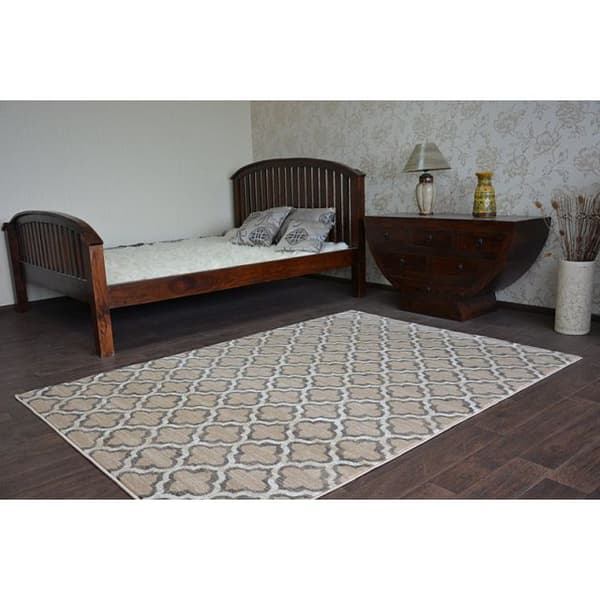 Tæppe ARGENT - W4030 Marokkansk kløver Trellis beige, 200x290 cm