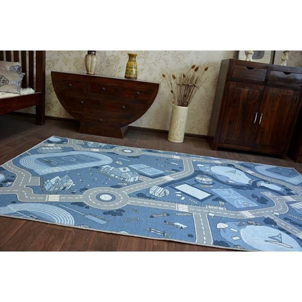 MATTO - MATTON liukastumisenesto lapsille STREET sininen, 150x450 cm