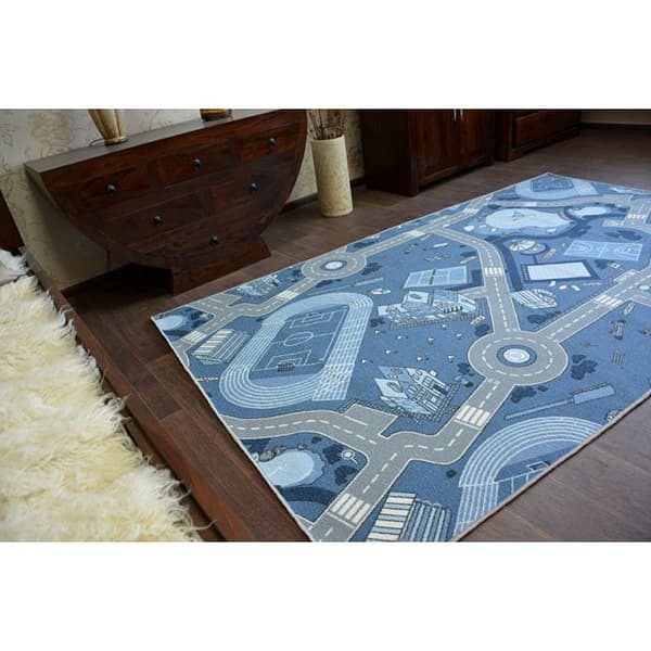 MATTO - MATTON liukastumisenesto lapsille STREET sininen, 150x450 cm