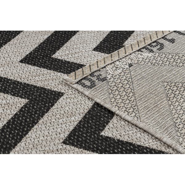 MATTA SIZAL FLOORLUX 20340 silver / svart ZIGZAG, 200x290 cm
