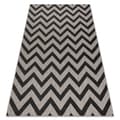 Miniatyrbild 1 av 5: MATTA SIZAL FLOORLUX 20340 silver / svart ZIGZAG, 200x290 cm