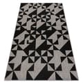 Miniatyrbild 1 av 5: MATTA SIZAL FLOORLUX 20489 silver / svart TRIANGLER, 60x110 cm
