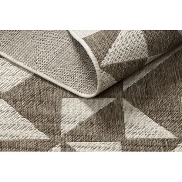 Sisaltæppe SISAL FLOORLUX 20489 champagne / taupé TRIANGLER, 240x330 cm