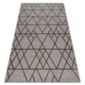 Miniatyrbild 1 av 5: MATTA SIZAL FLOORLUX 20508 silver / svart TRIANGLER, 140x200 cm
