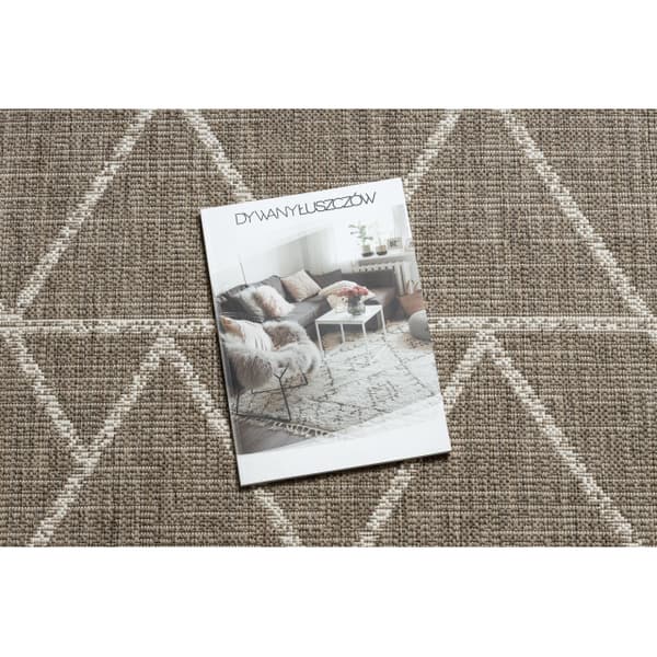 MATTA SIZAL FLOORLUX 20508 taupe / champagne TRIANGLER, 140x200 cm