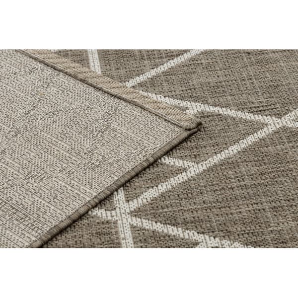 MATTA SIZAL FLOORLUX 20508 taupe / champagne TRIANGLER, 140x200 cm