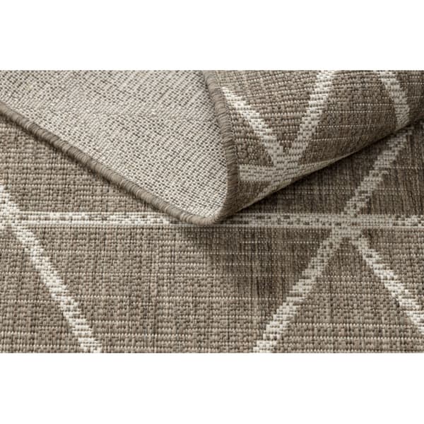 MATTA SIZAL FLOORLUX 20508 taupe / champagne TRIANGLER, 140x200 cm