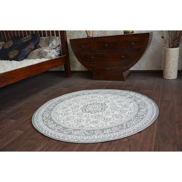 Matta runda FLAT 48691/637 SISAL - stained glass, cirkel 120 cm
