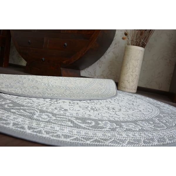 Matta runda FLAT 48691/637 SISAL - stained glass, cirkel 120 cm