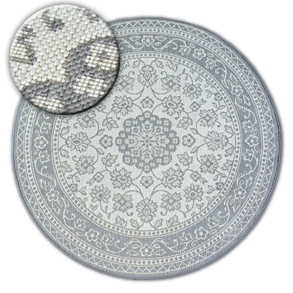 Matta runda FLAT 48691/637 SISAL - stained glass, cirkel 120 cm
