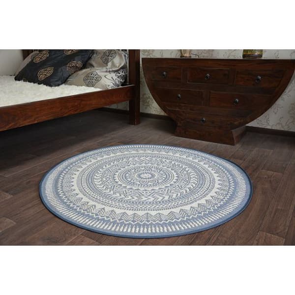 Matta runda FLAT 48695/591 SISAL - stained glass, cirkel 120 cm