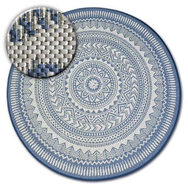 Matta runda FLAT 48695/591 SISAL - stained glass, cirkel 120 cm