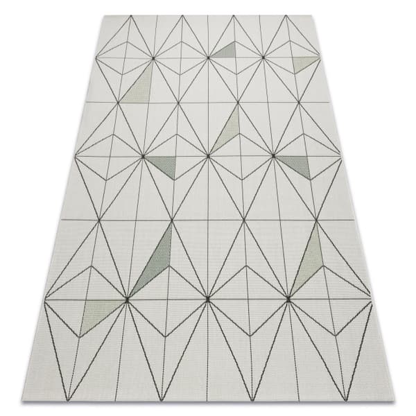 Matta COLOR 19447/062 SISAL Ruter Triangles Grädde, 120x170 cm