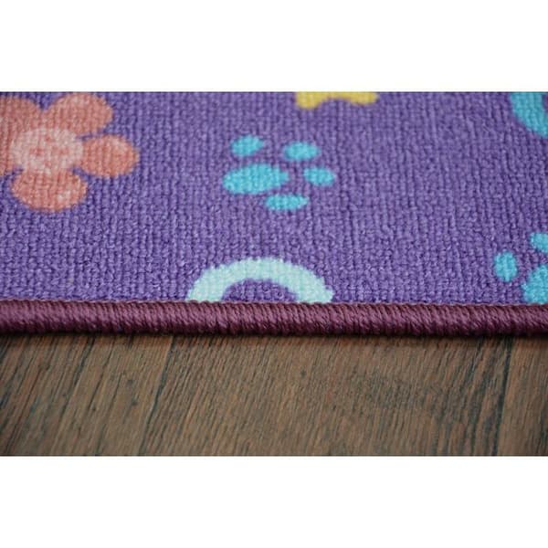 Matto lapsille Numerot violetti numerot, aakkoset, kirjaimet, 400x500 cm