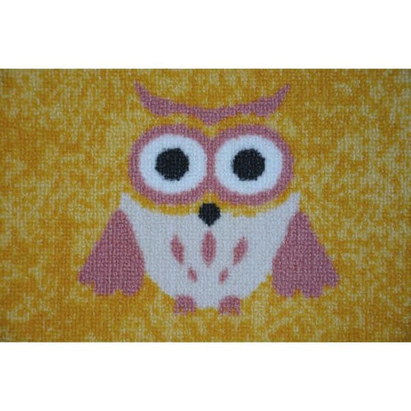 Matto lapsille OWLS keltainen Pöllöt, 100x200 cm