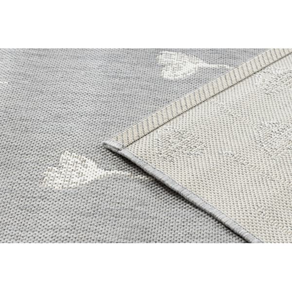 Sisaltæppe SISAL FLAT 48779/637 Blomster grå fløde , 120x170 cm