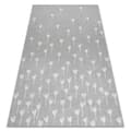 Miniatyrbillede 1 af 5: Sisaltæppe SISAL FLAT 48779/637 Blomster grå fløde , 120x170 cm