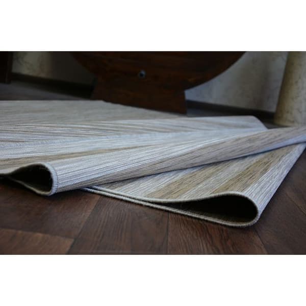 Sisaltæppe dobbeltsidet SISAL DOUBLE 29203/750 Strimler brun/beige, 160x230 cm