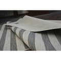 Miniatyrbild 4 av 5: Matta DOUBLE 29205/095 STRIPES svart/beige / MELANGE beige double-sided, 160x230 cm