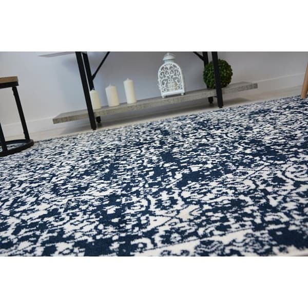 Matta SENSE Micro 81260 VINTAGE vit/marin, 120x170 cm