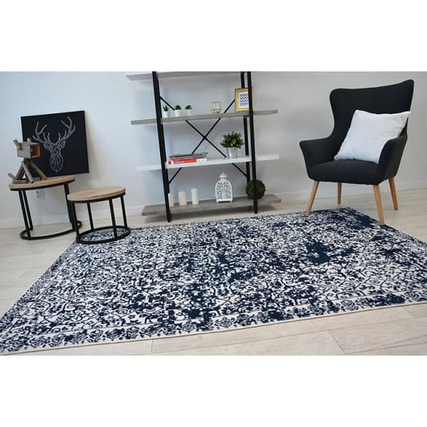 Matta SENSE Micro 81260 VINTAGE vit/marin, 120x170 cm