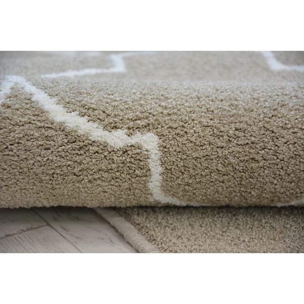 Tæppe SENSE Micro 81220 MAROKKANSK KLØVER beige/hvid TRELLIS, 80x150 cm