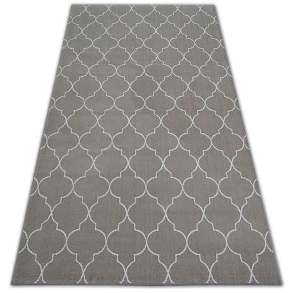 Tæppe SENSE Micro 81220 MAROKKANSK KLØVER beige/hvid TRELLIS, 80x150 cm