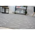 Miniatyrbild 2 av 5: Matta SENSE Micro 81249 ZIGZAG ETHNO silver/vit, 80x150 cm