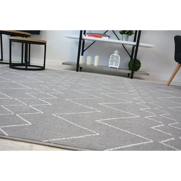 Matta SENSE Micro 81249 ZIGZAG ETHNO silver/vit, 80x150 cm