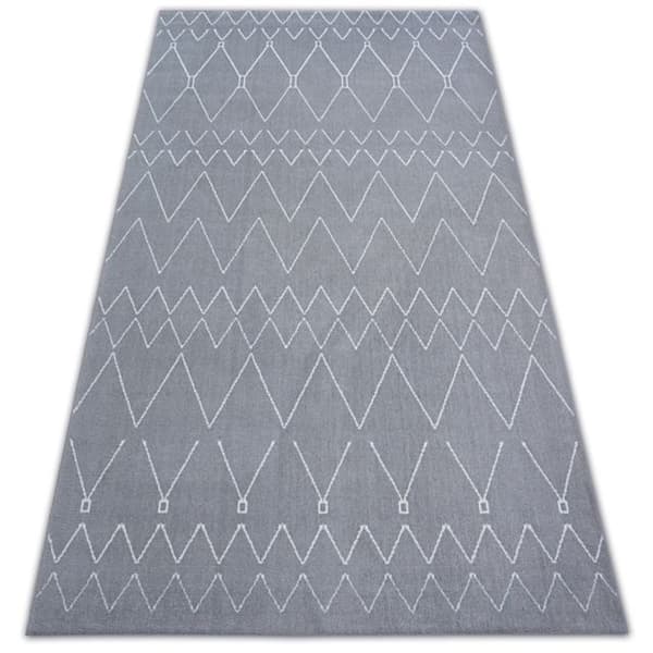 Matta SENSE Micro 81249 ZIGZAG ETHNO silver/vit, 80x150 cm